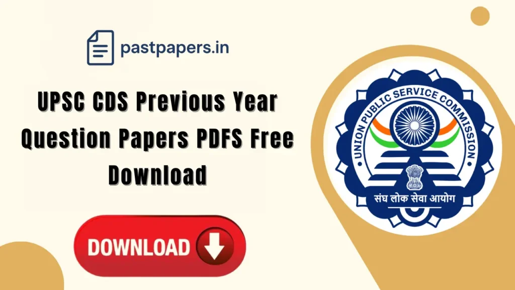 CDS Previous Year Question Paper