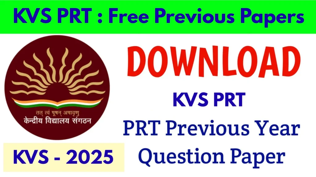 KVS PRT Previous Year Question Paper